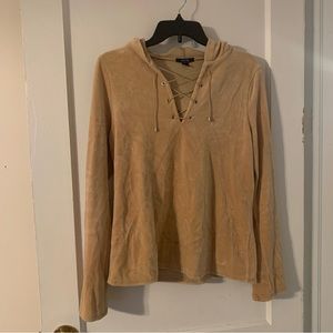 Nautica Velvet Criss Cross Hoodie